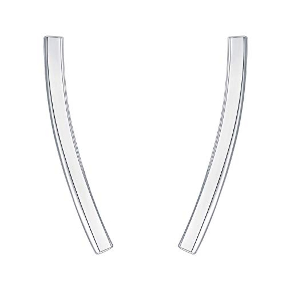 14K Gold Sterling Silver Post Crawler Earrings